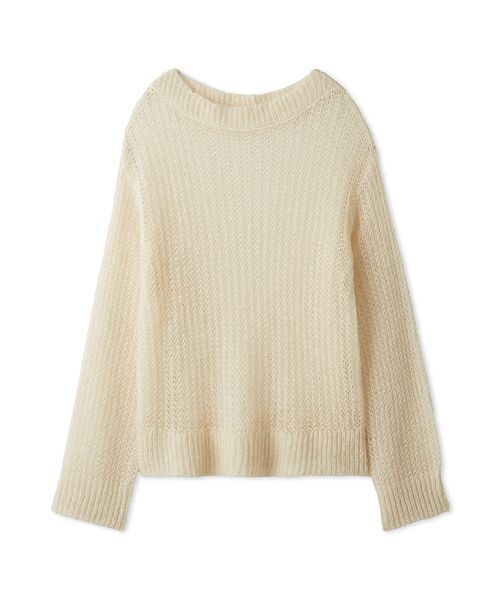 新品タグ付　タンクSETローゲージモヘアルーズプルオーバー　茶色 タンクSETローゲージモヘアルーズプルオーバー（ニット）｜Mila