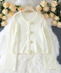 Vini（ヴィニ）の「フラワー モチーフ ニット プルオーバー（ニット/セーター）」