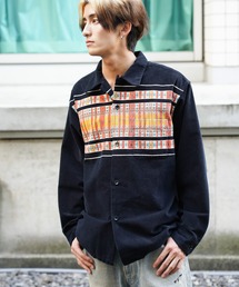 TOWNCRAFT / タウンクラフト VINTAGE CORDUROY SHIRTS ネイティブ柄 アフリカンマスク柄 コーデュロイシャツ