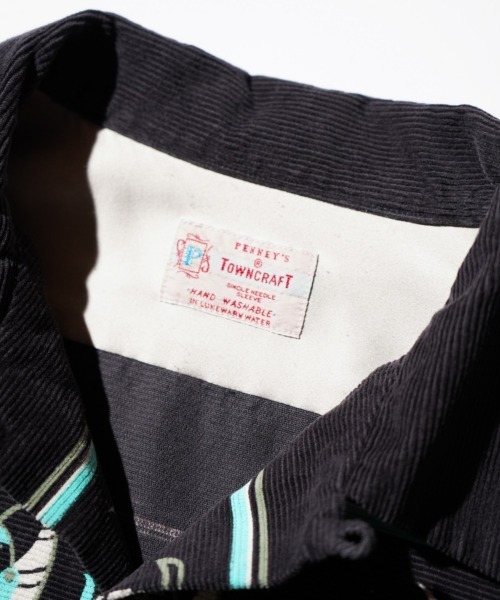 TOWNCRAFT（タウンクラフト）の「TOWNCRAFT / タウンクラフト VINTAGE CORDUROY SHIRTS ネイティブ柄 アフリカンマスク柄 コーデュロイシャツ（シャツ/ブラウス・メンズ・ブラック/その他1/その他2/チャコールグレー・MEDIUM/LARGE）」の14枚目の写真