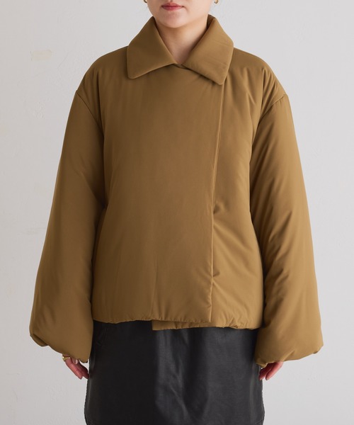 COLLAGE GALLARDAGALANTE（コラージュガリャルダガランテ）の「ウォッシャブル中綿ジャケット（その他アウター・レディース・キャメル/ブラック・FREE）」の3枚目の写真