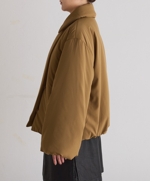 COLLAGE GALLARDAGALANTE（コラージュガリャルダガランテ）の「ウォッシャブル中綿ジャケット（その他アウター・レディース・キャメル/ブラック・FREE）」の4枚目の写真