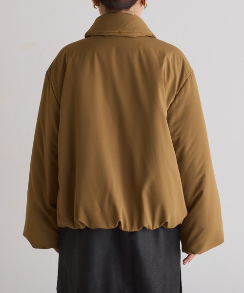 COLLAGE GALLARDAGALANTE（コラージュガリャルダガランテ）の「ウォッシャブル中綿ジャケット（その他アウター・レディース・キャメル/ブラック・FREE）」の5枚目の写真