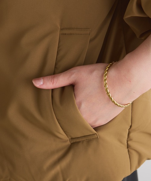 COLLAGE GALLARDAGALANTE（コラージュガリャルダガランテ）の「ウォッシャブル中綿ジャケット（その他アウター・レディース・キャメル/ブラック・FREE）」の8枚目の写真