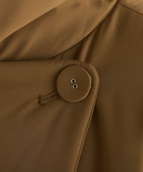 COLLAGE GALLARDAGALANTE（コラージュガリャルダガランテ）の「ウォッシャブル中綿ジャケット（その他アウター・レディース・キャメル/ブラック・FREE）」の10枚目の写真