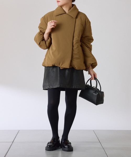 COLLAGE GALLARDAGALANTE（コラージュガリャルダガランテ）の「ウォッシャブル中綿ジャケット（その他アウター・レディース・キャメル/ブラック・FREE）」の18枚目の写真
