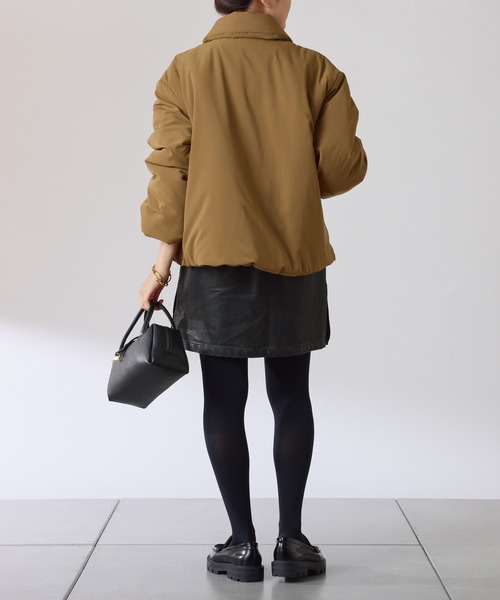 COLLAGE GALLARDAGALANTE（コラージュガリャルダガランテ）の「ウォッシャブル中綿ジャケット（その他アウター・レディース・キャメル/ブラック・FREE）」の21枚目の写真