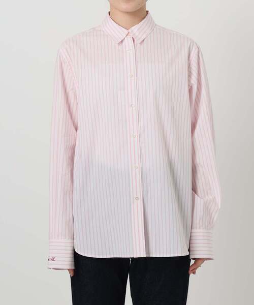 SLOBE IENA（スローブイエナ）の「《WEB限定/追加》HAPPYCOLOR SHIRT（シャツ/ブラウス・レディース・ブラウン/サックスブルー/ピンク/イエロー/ライトグリーン・FREE）」の15枚目の写真