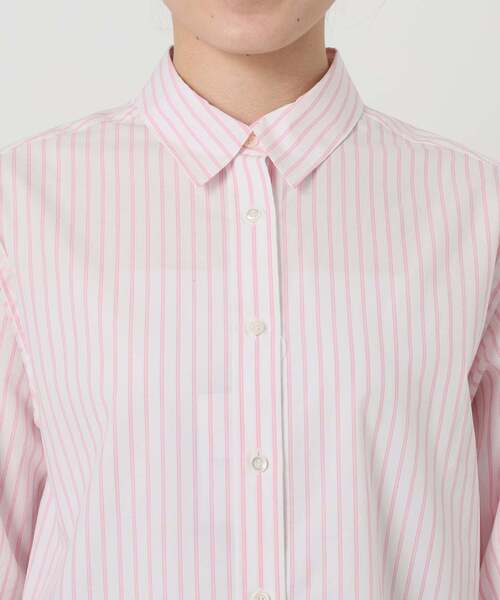 SLOBE IENA（スローブイエナ）の「《WEB限定/追加》HAPPYCOLOR SHIRT（シャツ/ブラウス・レディース・ブラウン/サックスブルー/ピンク/イエロー/ライトグリーン・FREE）」の18枚目の写真