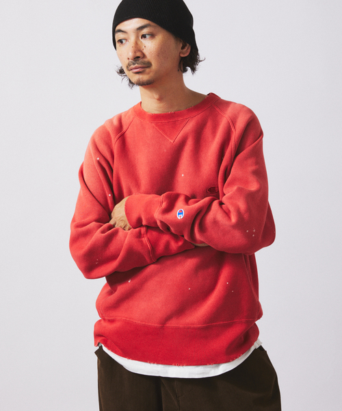 Champion(チャンピオン)の「CHAMPION / チャンピオン 別注 リバースウィーブ(R) オーバーダイ スウェット(スウェット・メンズ・ブラック系その他/Red/シャーベット/スカイブルー/バーガンディー・MEDIUM/LARGE/X-LARGE)」の13枚目の写真
