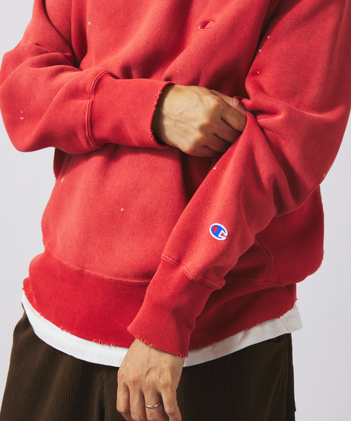 Champion(チャンピオン)の「CHAMPION / チャンピオン 別注 リバースウィーブ(R) オーバーダイ スウェット(スウェット・メンズ・ブラック系その他/Red/シャーベット/スカイブルー/バーガンディー・MEDIUM/LARGE/X-LARGE)」の15枚目の写真