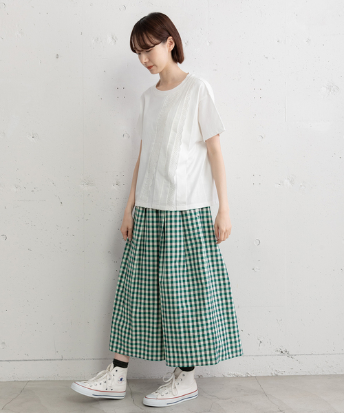 POU DOU DOU(プードゥドゥ)の「フロントレースタックプルオーバー(Tシャツ/カットソー・レディース・ブラック/オフホワイト・M)」の11枚目の写真