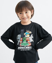 QUNTSTYLE（キュントスタイル）の「【MINECRAFT（マインクラフト）】プリントTシャツ　長袖Tシャツ（Tシャツ/カットソー・キッズ）」
