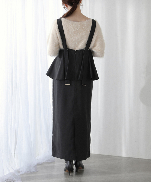 La TOTALITE（ラトータリテ）の「【洗える】ペプラムレイヤードワンピース（ワンピース・レディース・ブラック/ウッド・38/36）」の19枚目の写真