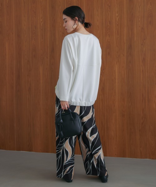 Bou Jeloud（ブージュルード）の「シルキーダンボールサイドファスナープルオーバー（スウェット・レディース・オフホワイト/杢グレー/ブラック/オレンジ・FREE）」の10枚目の写真