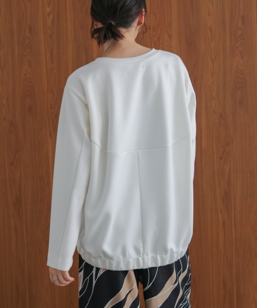 Bou Jeloud（ブージュルード）の「シルキーダンボールサイドファスナープルオーバー（スウェット・レディース・オフホワイト/杢グレー/ブラック/オレンジ・FREE）」の11枚目の写真