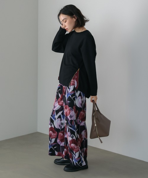 Bou Jeloud（ブージュルード）の「シルキーダンボールサイドファスナープルオーバー（スウェット・レディース・オフホワイト/杢グレー/ブラック/オレンジ・FREE）」の18枚目の写真