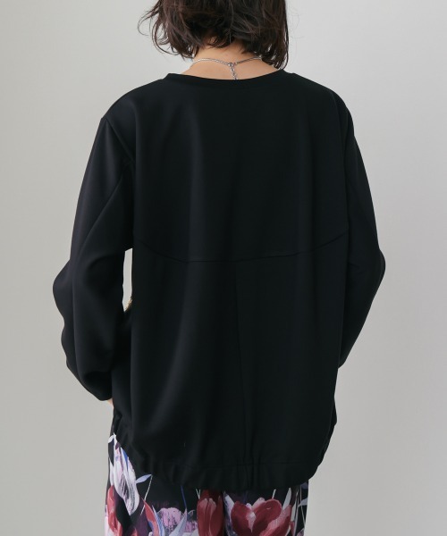 Bou Jeloud（ブージュルード）の「シルキーダンボールサイドファスナープルオーバー（スウェット・レディース・オフホワイト/杢グレー/ブラック/オレンジ・FREE）」の21枚目の写真