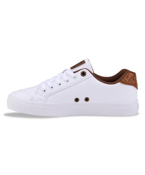 DC SHOES（ディーシーシューズ）の「CHELSEA PLUS SE SN/DCレディースローカットスニーカー（スニーカー・レディース・ホワイト×ピンク/ウィート・25cm/24.5cm/24cm/23.5cm/23cm）」の10枚目の写真