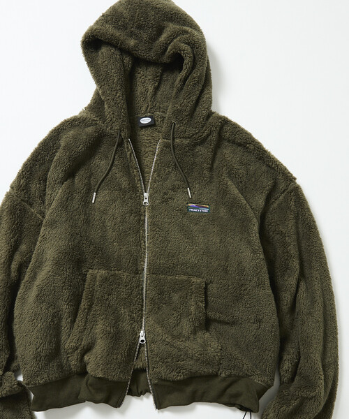 セール】限定展開 リラックスフィット ワンポイント シャギーフリース