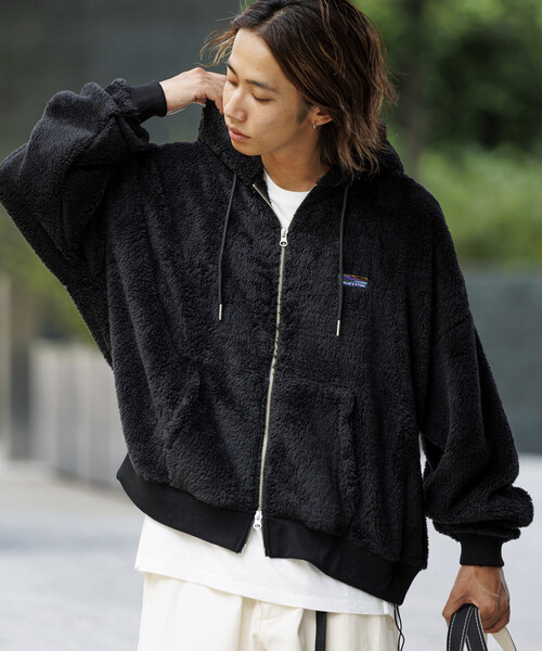 セール】限定展開 リラックスフィット ワンポイント シャギーフリース