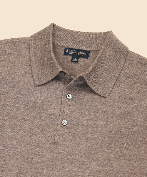 BROOKS BROTHERS(ブルックスブラザーズ)の「メリノウール ポロセーター(ニット/セーター・メンズ・ブラウン・X-LARGE/LARGE/MEDIUM/SMALL)」の2枚目の写真