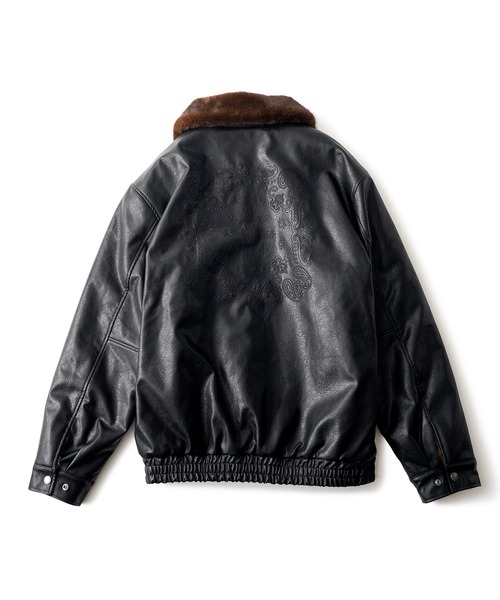 セール】Fur lining faux leather jkt（ブルゾン）｜Subciety