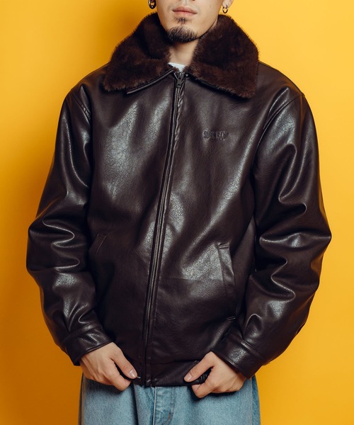 Subciety(サブサエティ)の「Fur lining faux leather jkt(ブルゾン・メンズ・ブラウン/ブラック・LARGE/MEDIUM/SMALL/X-LARGE)」の16枚目の写真