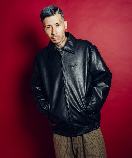Subciety(サブサエティ)の「Fur lining faux leather jkt(ブルゾン・メンズ・ブラウン/ブラック・LARGE/MEDIUM/SMALL/X-LARGE)」の14枚目の写真