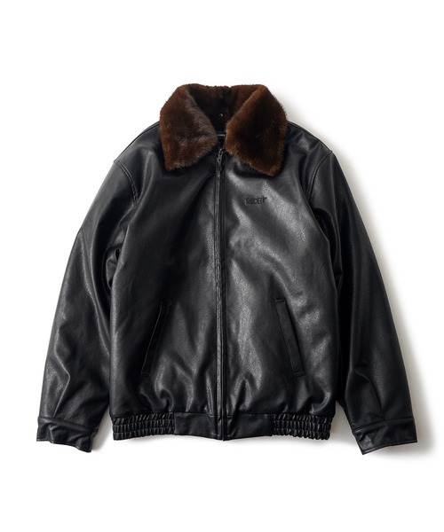 Subciety(サブサエティ)の「Fur lining faux leather jkt(ブルゾン・メンズ・ブラウン/ブラック・LARGE/MEDIUM/SMALL/X-LARGE)」の3枚目の写真