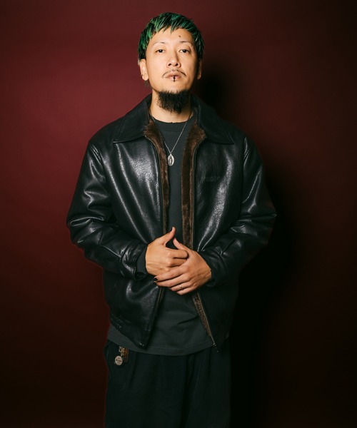 Subciety(サブサエティ)の「Fur lining faux leather jkt(ブルゾン・メンズ・ブラウン/ブラック・LARGE/MEDIUM/SMALL/X-LARGE)」の22枚目の写真