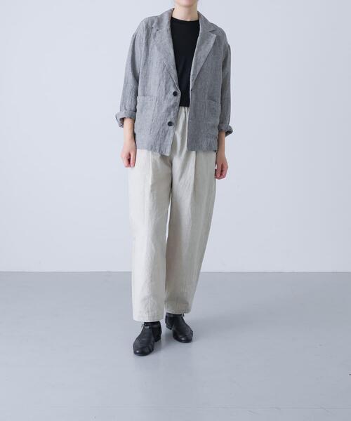 かぐれ(カグレ)の「リネンテーラードジャケット(その他アウター・レディース・グレー・FREE)」の17枚目の写真
