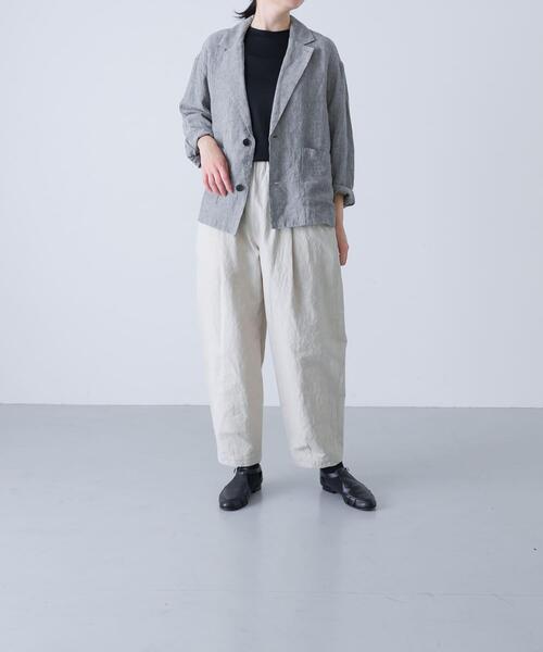 かぐれ(カグレ)の「リネンテーラードジャケット(その他アウター・レディース・グレー・FREE)」の16枚目の写真