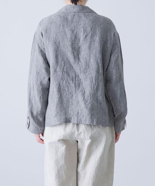 かぐれ(カグレ)の「リネンテーラードジャケット(その他アウター・レディース・グレー・FREE)」の12枚目の写真