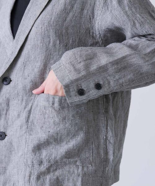 かぐれ(カグレ)の「リネンテーラードジャケット(その他アウター・レディース・グレー・FREE)」の11枚目の写真