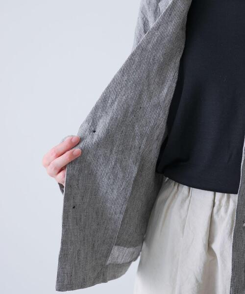 かぐれ(カグレ)の「リネンテーラードジャケット(その他アウター・レディース・グレー・FREE)」の9枚目の写真