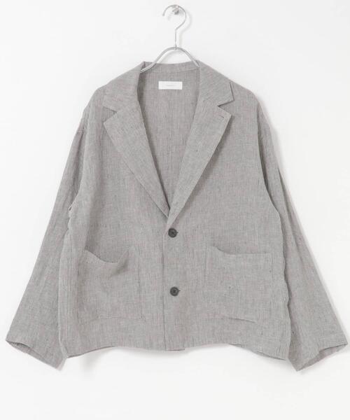 かぐれ(カグレ)の「リネンテーラードジャケット(その他アウター・レディース・グレー・FREE)」の8枚目の写真