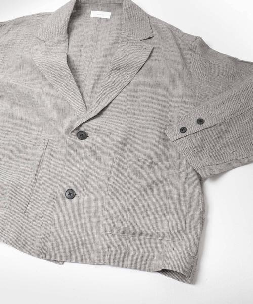 かぐれ(カグレ)の「リネンテーラードジャケット(その他アウター・レディース・グレー・FREE)」の7枚目の写真