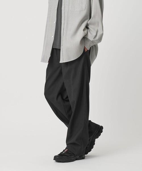 koti BEAUTY&YOUTH（コティ ビューティアンドユース）の「＜koti BEAUTY&YOUTH＞メリノウール イージー ワンプリーツ パンツ ウォッシャブル（その他パンツ・メンズ・ダークグレー/ブラック・S/L/M）」の3枚目の写真