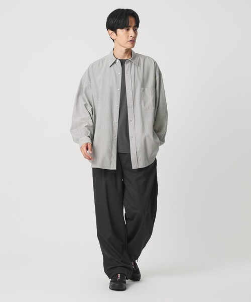 koti BEAUTY&YOUTH（コティ ビューティアンドユース）の「＜koti BEAUTY&YOUTH＞メリノウール イージー ワンプリーツ パンツ ウォッシャブル（その他パンツ・メンズ・ダークグレー/ブラック・S/L/M）」の4枚目の写真