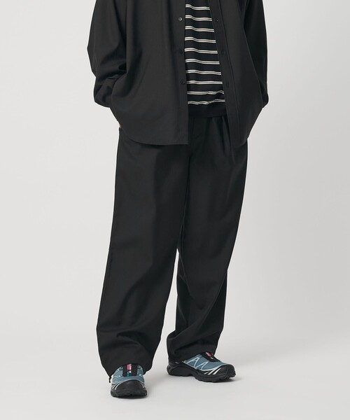 koti BEAUTY&YOUTH（コティ ビューティアンドユース）の「＜koti BEAUTY&YOUTH＞メリノウール イージー ワンプリーツ パンツ ウォッシャブル（その他パンツ・メンズ・ダークグレー/ブラック・S/L/M）」の6枚目の写真