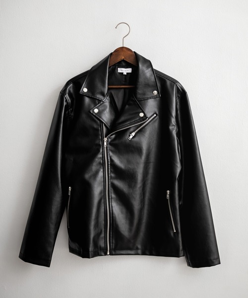 Rocky Monroe（ロッキーモンロー）の「PUレザーダブルライダースジャケット（ライダースジャケット・メンズ・ブラック/アイボリー/ブラウン・M/L/XL）」の15枚目の写真