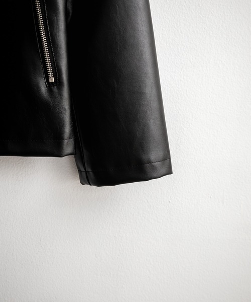 Rocky Monroe（ロッキーモンロー）の「PUレザーダブルライダースジャケット（ライダースジャケット・メンズ・ブラック/アイボリー/ブラウン・M/L/XL）」の18枚目の写真