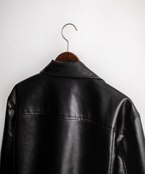 Rocky Monroe（ロッキーモンロー）の「PUレザーダブルライダースジャケット（ライダースジャケット・メンズ・ブラック/アイボリー/ブラウン・M/L/XL）」の19枚目の写真