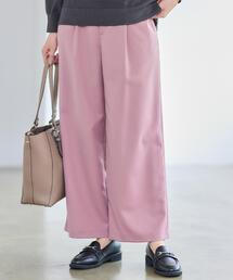 【すっきりシルエット】ワイドクロップドパンツ