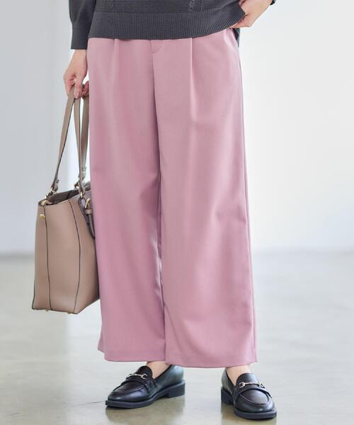 Reflect（リフレクト）の「【すっきりシルエット】ワイドクロップドパンツ（その他パンツ・レディース・ブラウン系その他/ベビーピンク/ダークグレー/ブラック・17/13/11/09/07/05/15 ）」の4枚目の写真