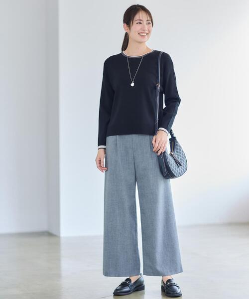 Reflect（リフレクト）の「【すっきりシルエット】ワイドクロップドパンツ（その他パンツ・レディース・ブラウン系その他/ベビーピンク/ダークグレー/ブラック・17/13/11/09/07/05/15 ）」の7枚目の写真