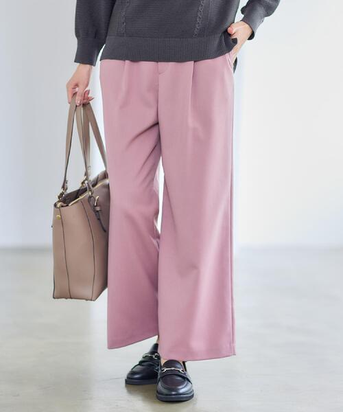 Reflect（リフレクト）の「【すっきりシルエット】ワイドクロップドパンツ（その他パンツ・レディース・ブラウン系その他/ベビーピンク/ダークグレー/ブラック・17/13/11/09/07/05/15 ）」の13枚目の写真
