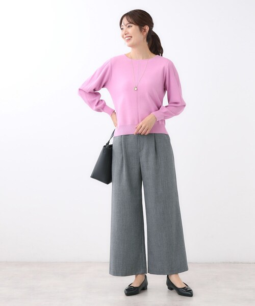 Reflect（リフレクト）の「【すっきりシルエット】ワイドクロップドパンツ（その他パンツ・レディース・ブラウン系その他/ベビーピンク/ダークグレー/ブラック・17/13/11/09/07/05/15 ）」の15枚目の写真