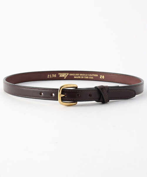 FREAK'S STORE（フリークスストア）の「TORY LEATHER/トリーレザー 3/4' Bridle Leather Crossed Keeper Belt / 3/4インチ ブライドル レザー クロスド キーパー ベル（ベルト・レディース・ブラック/ブラウン・28）」の2枚目の写真
